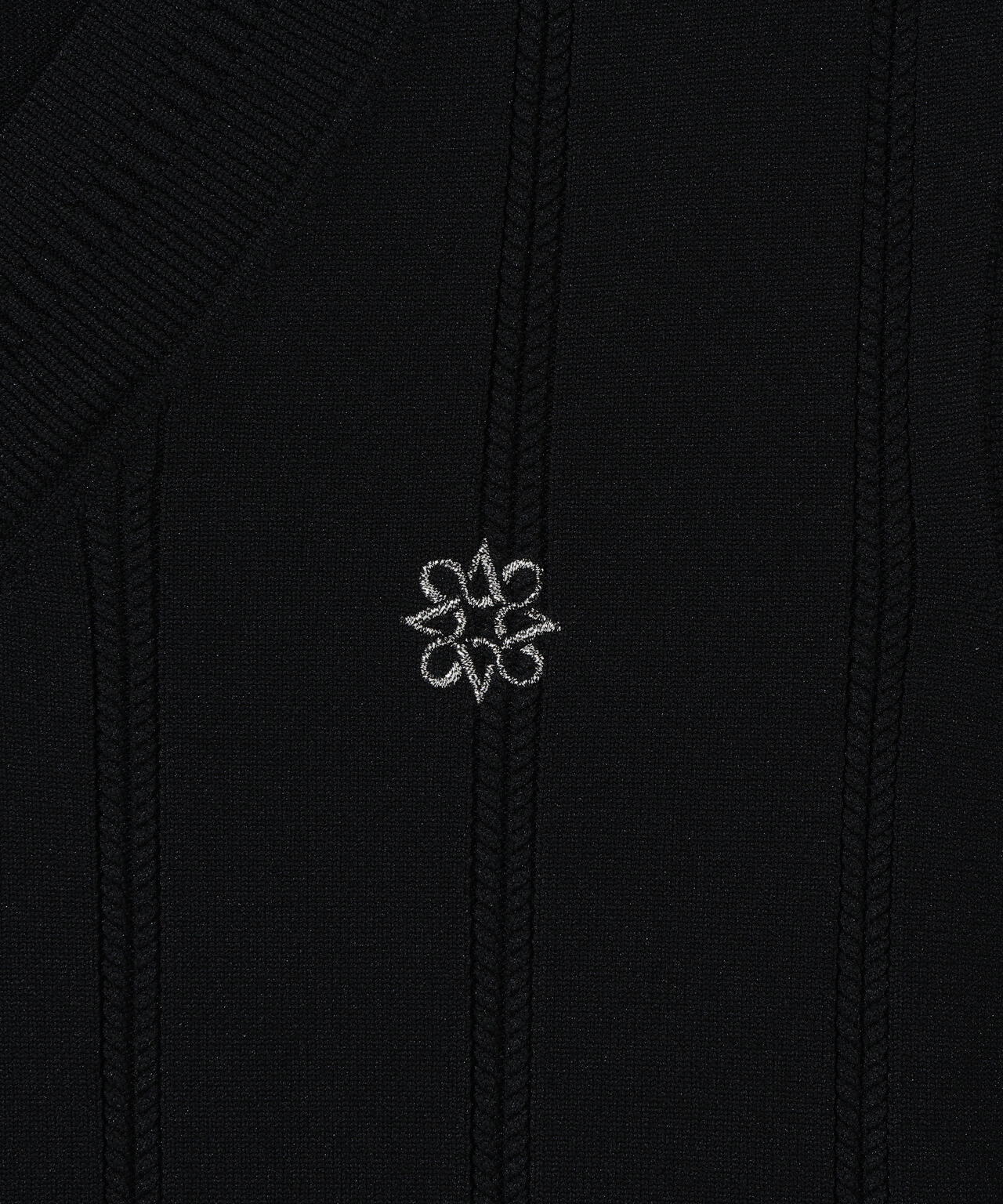 14G天竺×ケーブル Vネックニットベスト (MENS)