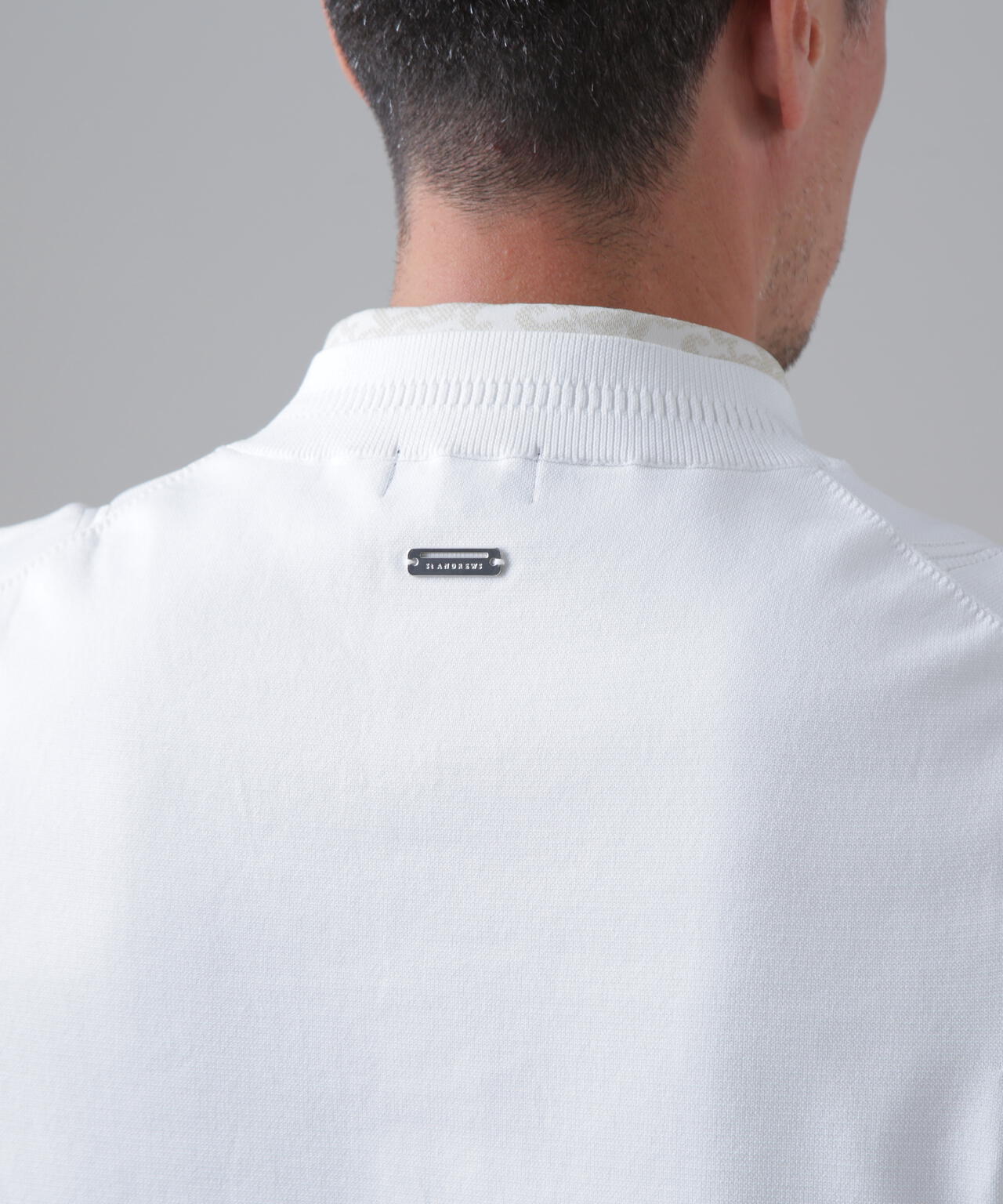 14G天竺×ケーブル Vネックニットベスト (MENS)