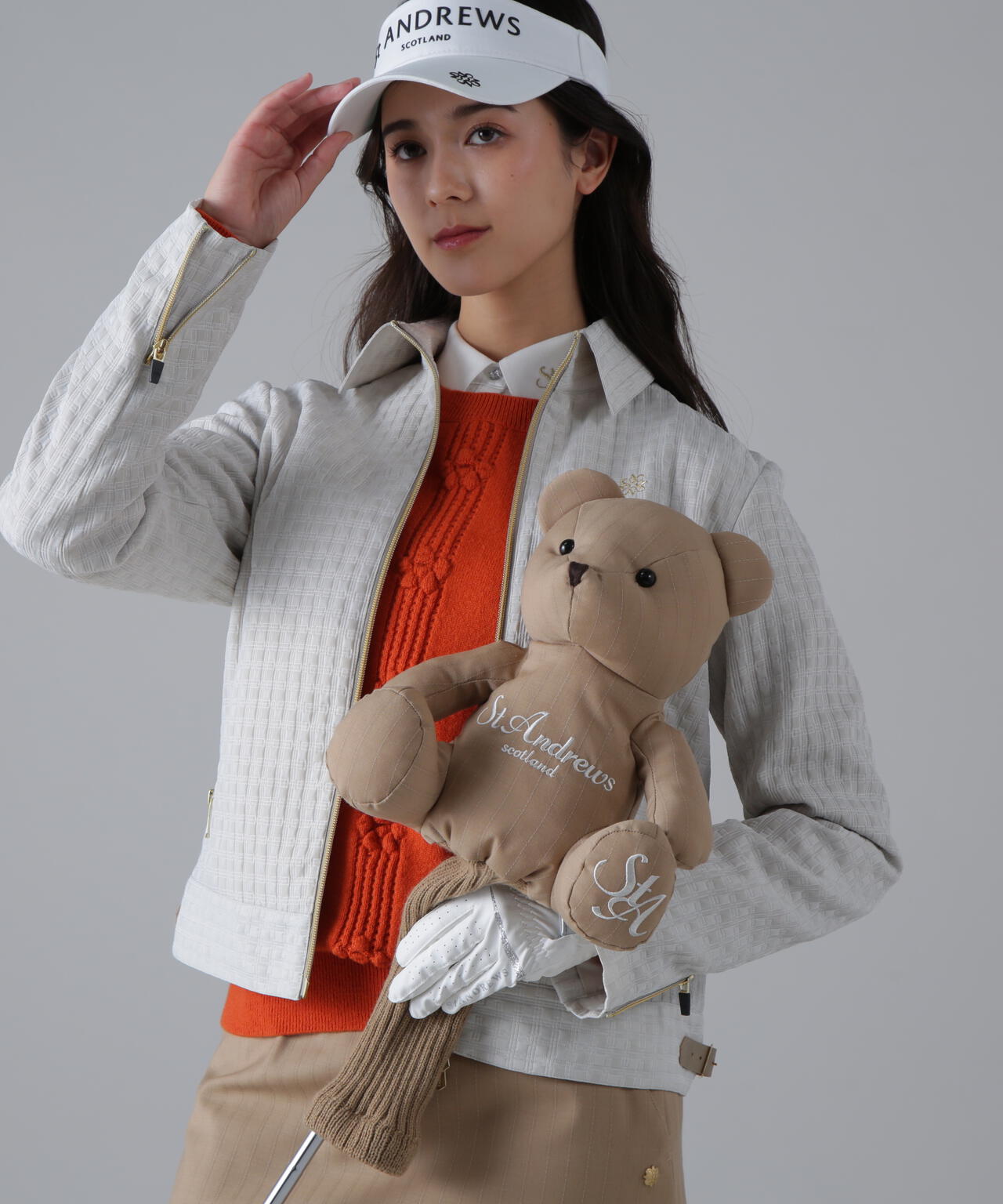 ピンストライプベア ドライバー用ヘッドカバー (460CC対応) (UNISEX)