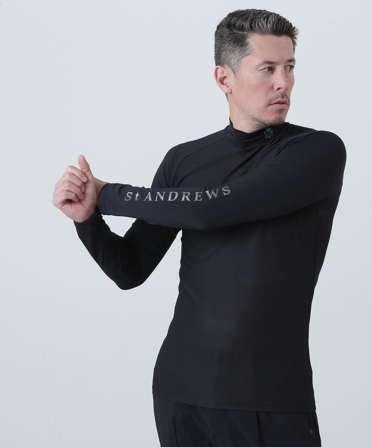 ツインコットUV×SUNPROFITメッシュ長袖ハイネックインナー (MENS)