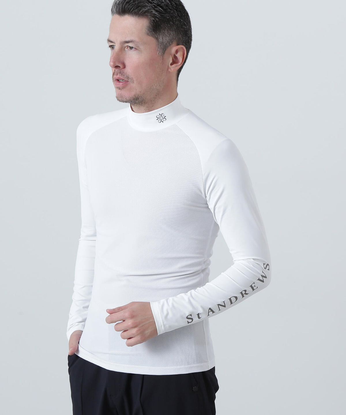 ツインコットUV×SUNPROFITメッシュ長袖ハイネックインナー (MENS)
