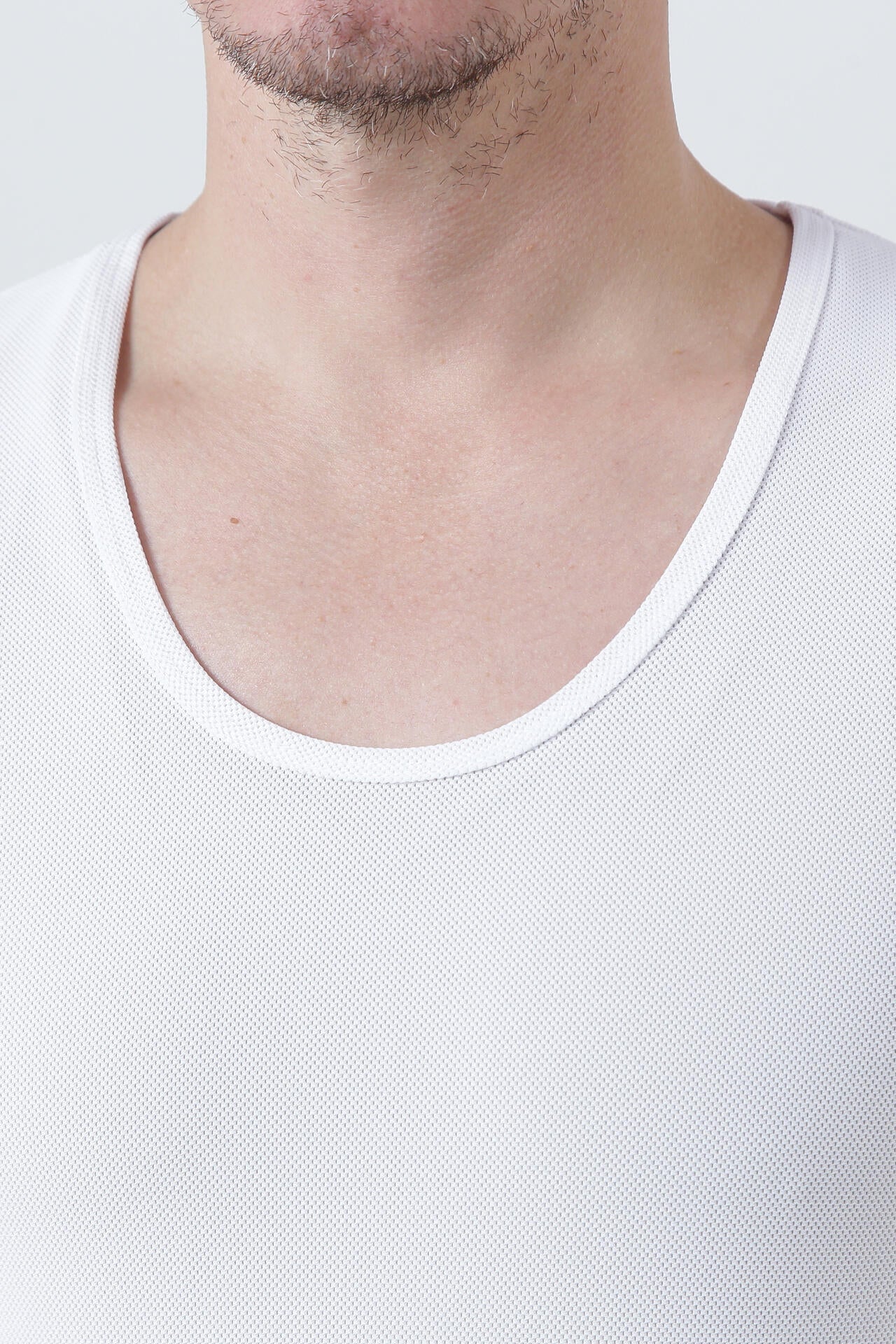 ツインコットUV×SUNPROFITメッシュ長袖Uネックインナー (MENS)