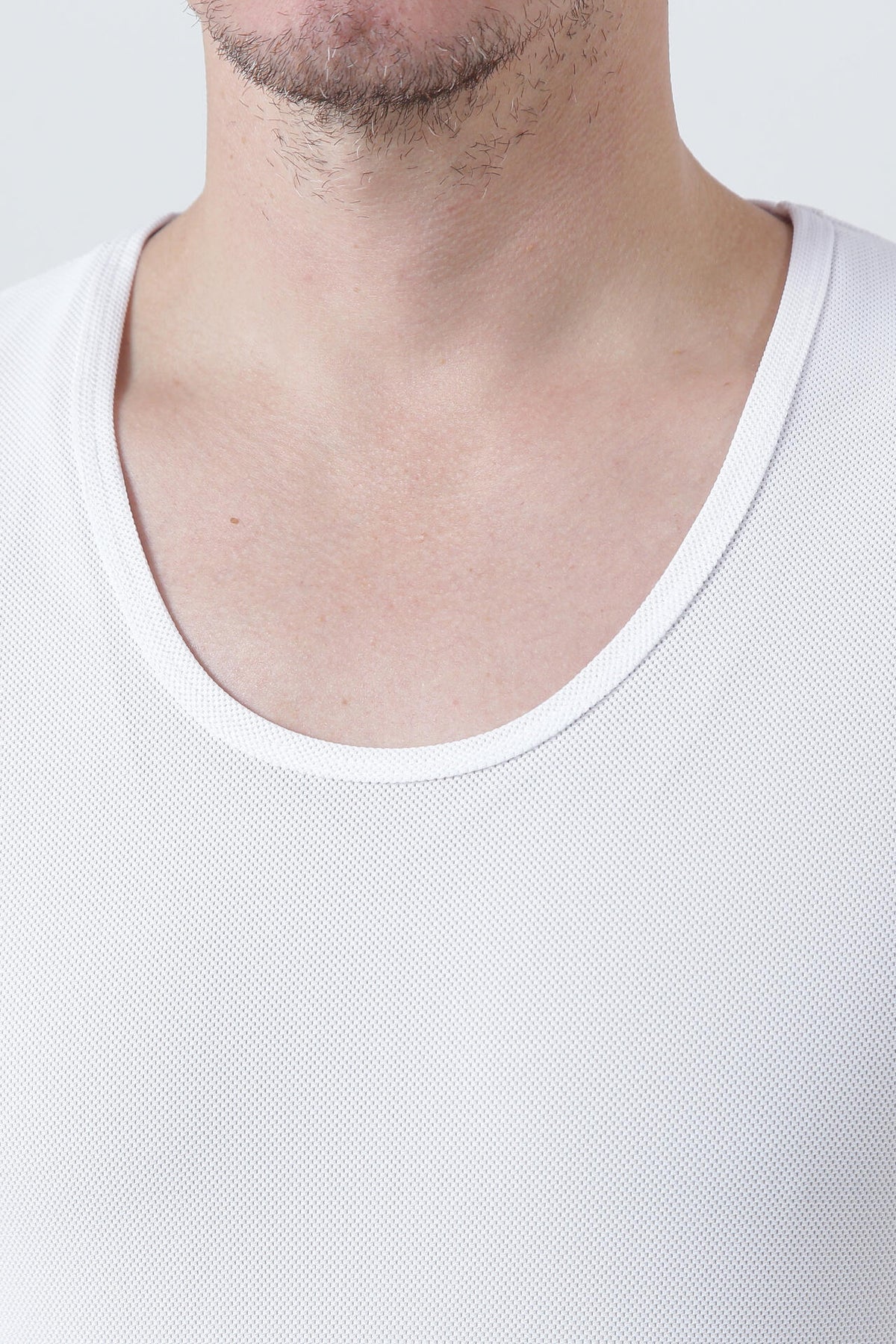 ツインコットUV×SUNPROFITメッシュ長袖Uネックインナー (MENS)
