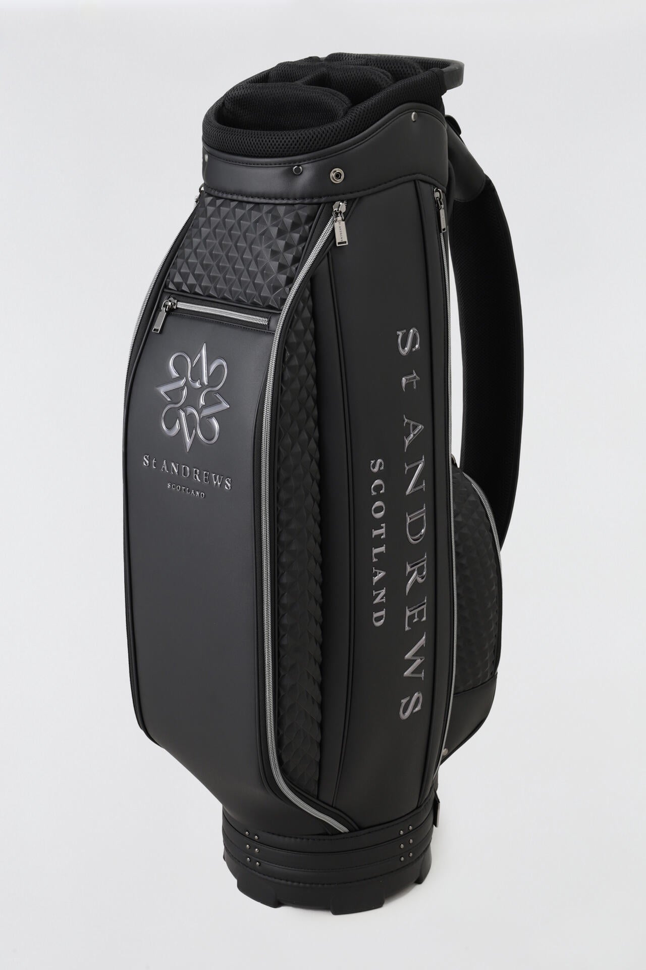 9.0インチ スリムカート型ピラミッドエンボス キャディバッグ (46インチ対応) (UNISEX)