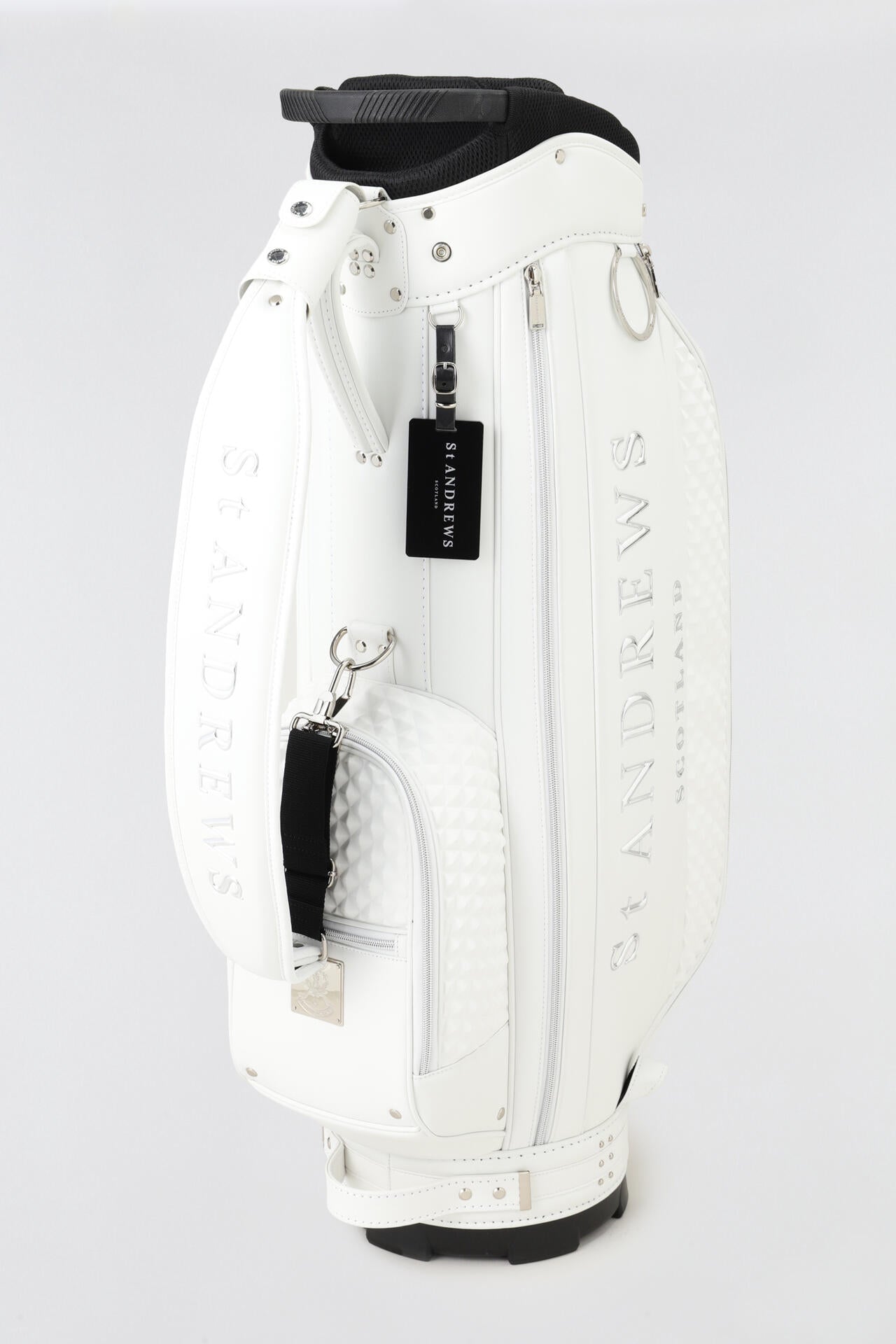 9.0インチ スリムカート型ピラミッドエンボス キャディバッグ (46インチ対応) (UNISEX)