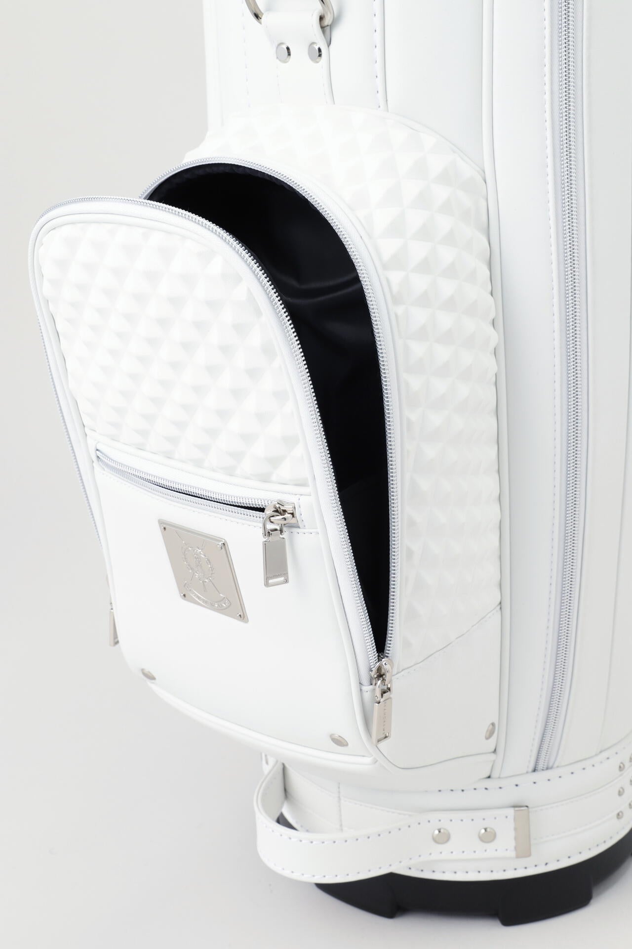 9.0インチ スリムカート型ピラミッドエンボス キャディバッグ (46インチ対応) (UNISEX)