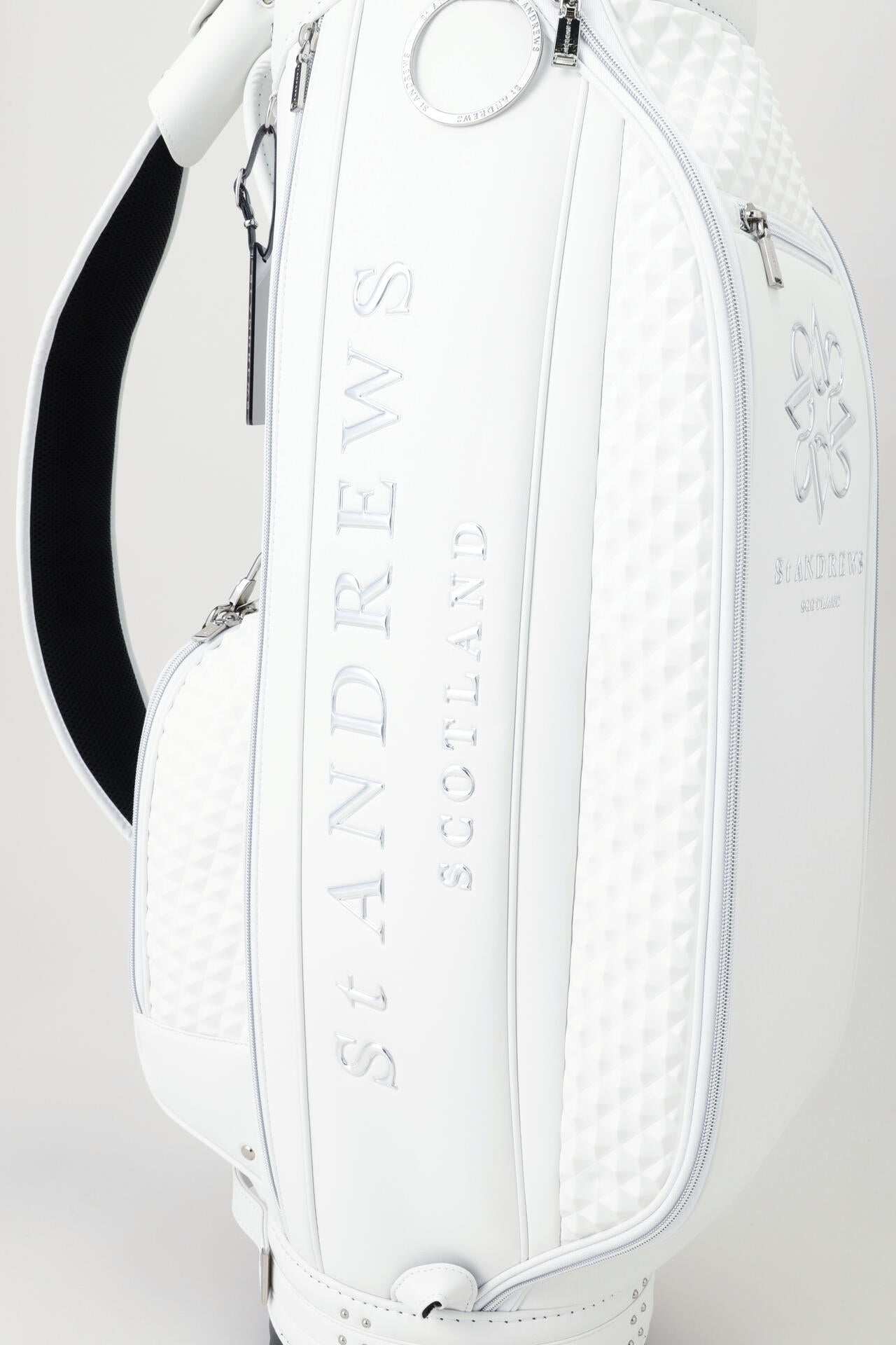 9.0インチ スリムカート型ピラミッドエンボス キャディバッグ (46インチ対応) (UNISEX)