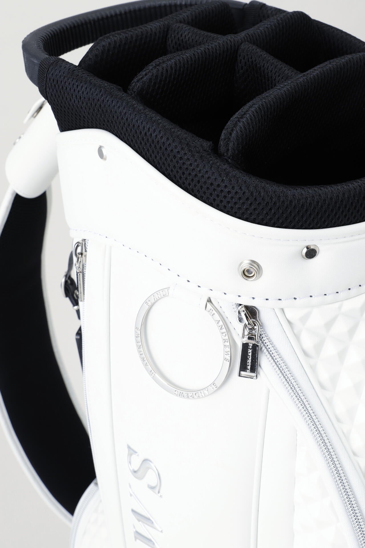 9.0インチ スリムカート型ピラミッドエンボス キャディバッグ (46インチ対応) (UNISEX)