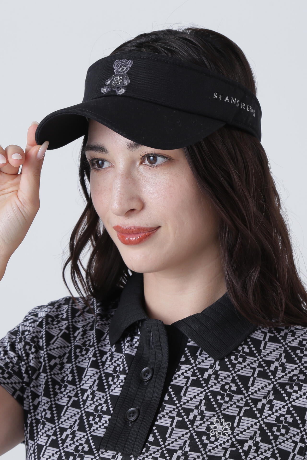 テディベア刺繍バイザー (UNISEX)