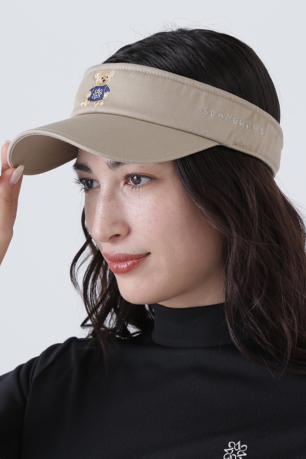 テディベア刺繍バイザー (UNISEX)