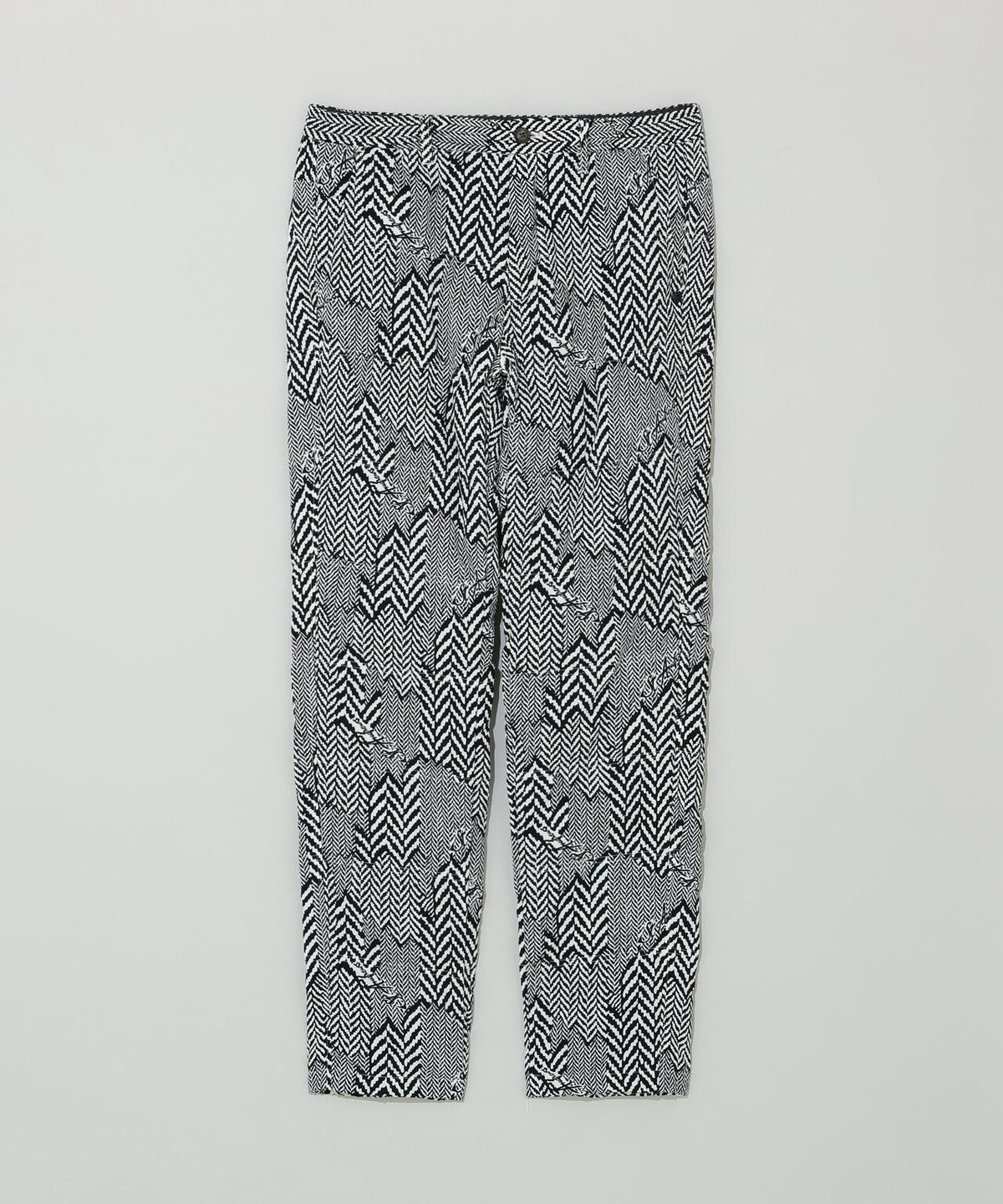 ヘリンボーンプリント中綿キルトパンツ (MENS)