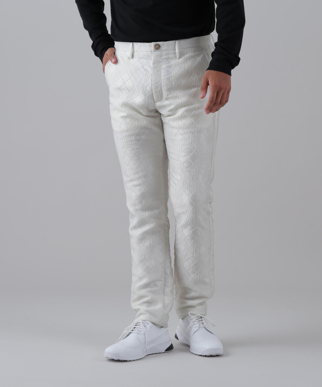 バイアスチェックジャガードパンツ (MENS)