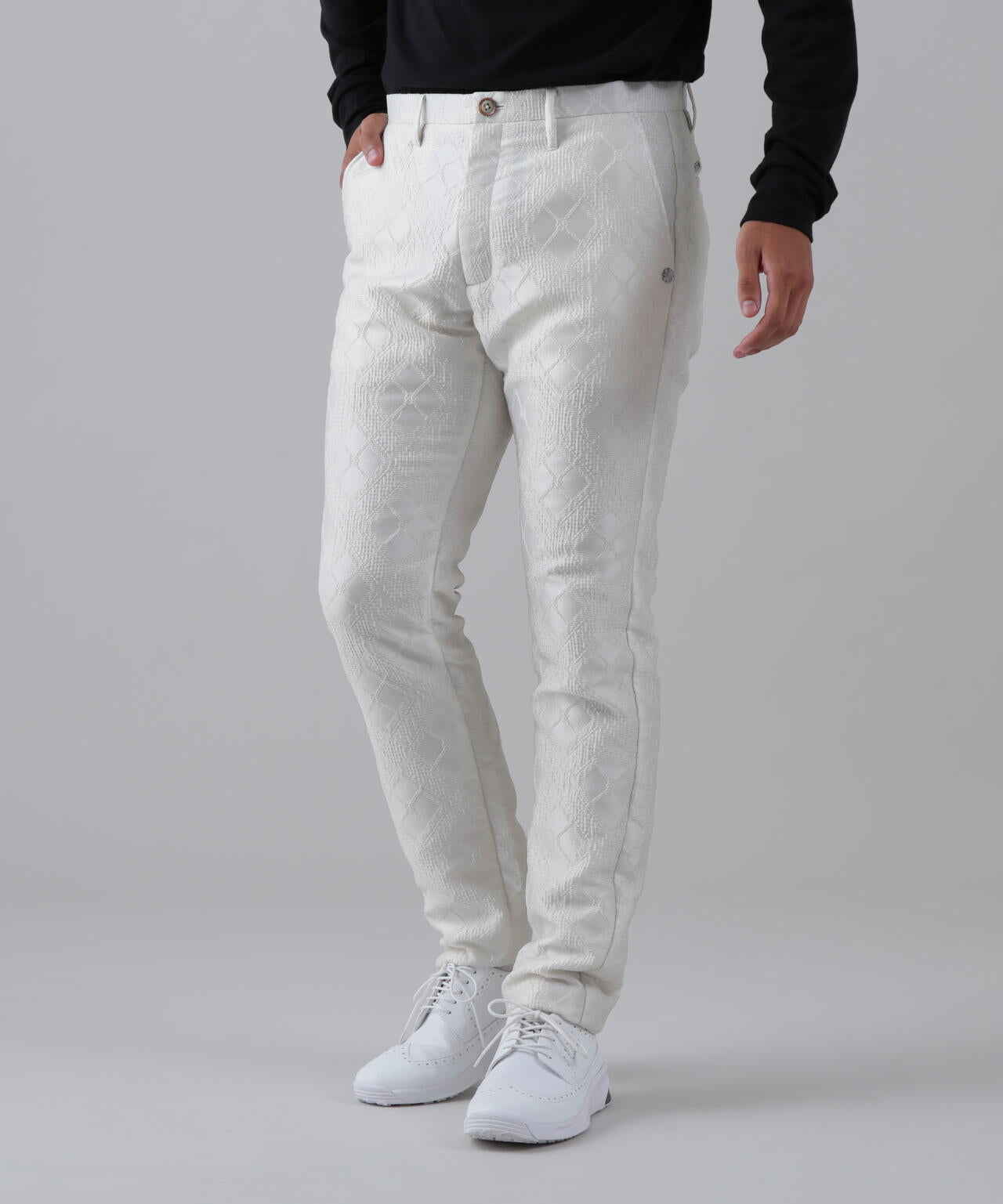 バイアスチェックジャガードパンツ (MENS)