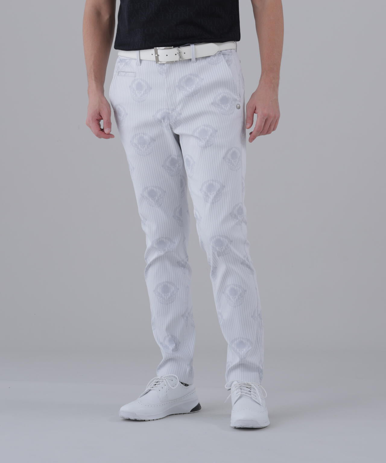 【ストレッチ】ロンドンストライプアザミジャガードパンツ (MENS)