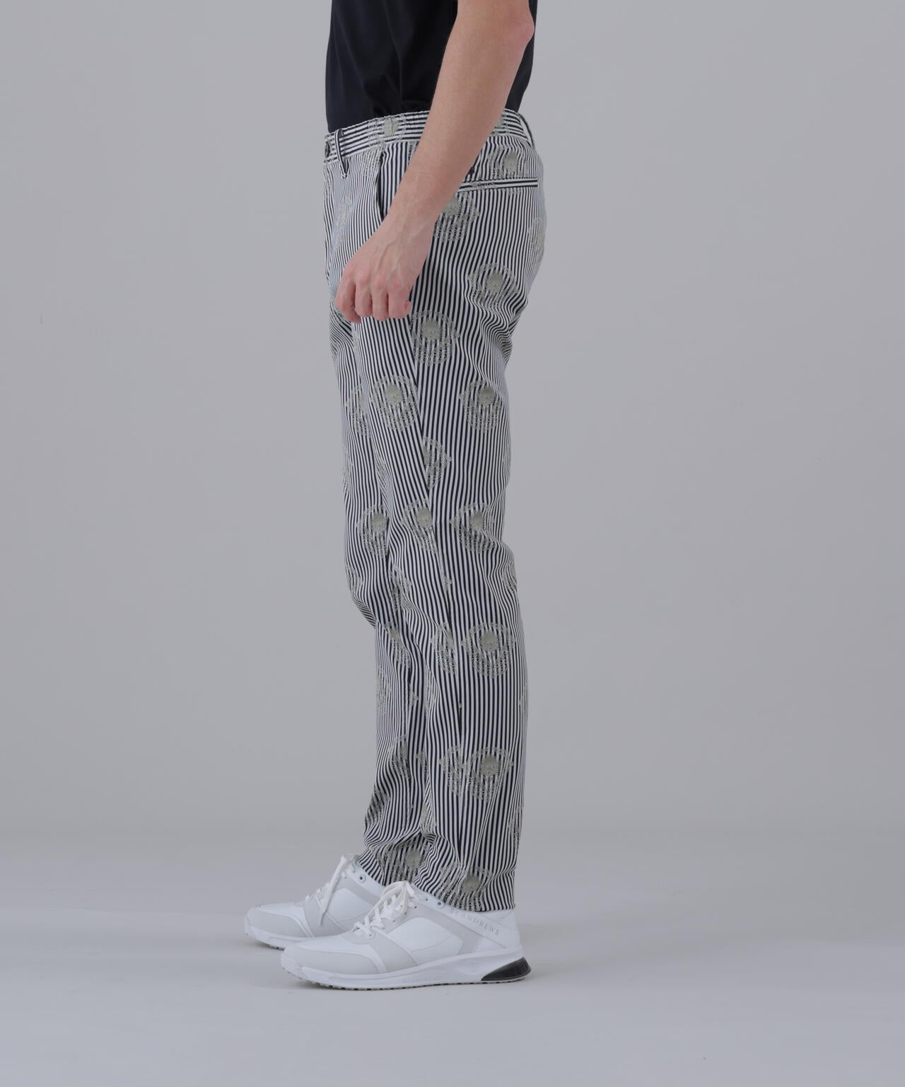【ストレッチ】ロンドンストライプアザミジャガードパンツ (MENS)
