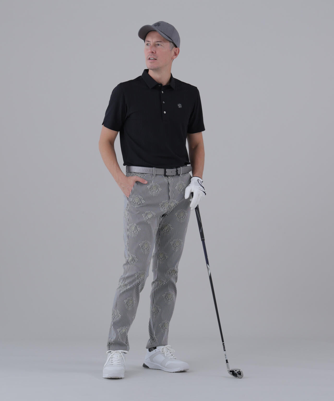 【ストレッチ】ロンドンストライプアザミジャガードパンツ (MENS)