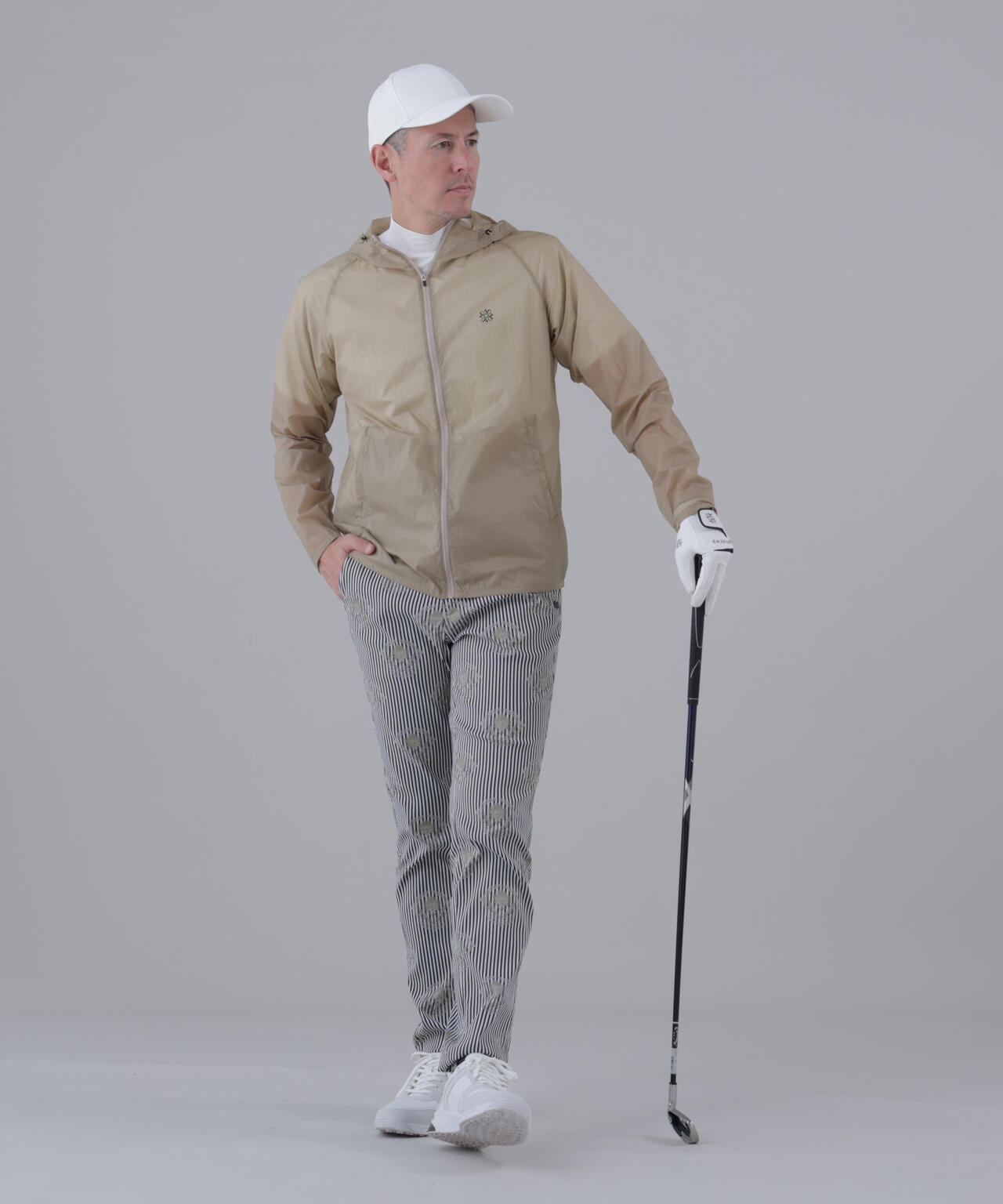 【ストレッチ】ロンドンストライプアザミジャガードパンツ (MENS)