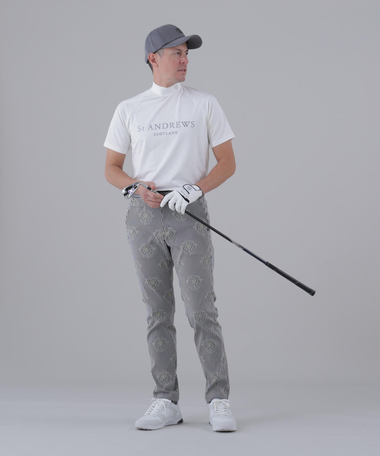 【ストレッチ】ロンドンストライプアザミジャガードパンツ (MENS)