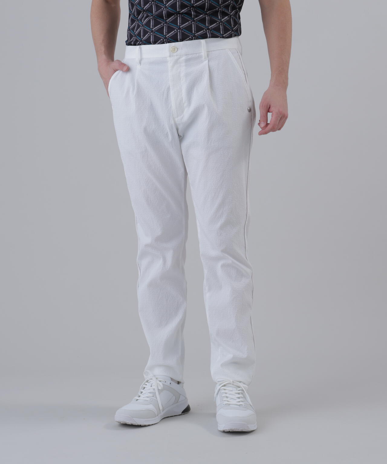【ストレッチ】ドビーサッカーパンツ (MENS)