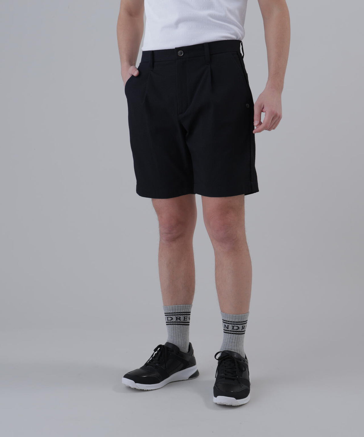 【ストレッチ】ドビーサッカーショートパンツ (MENS)