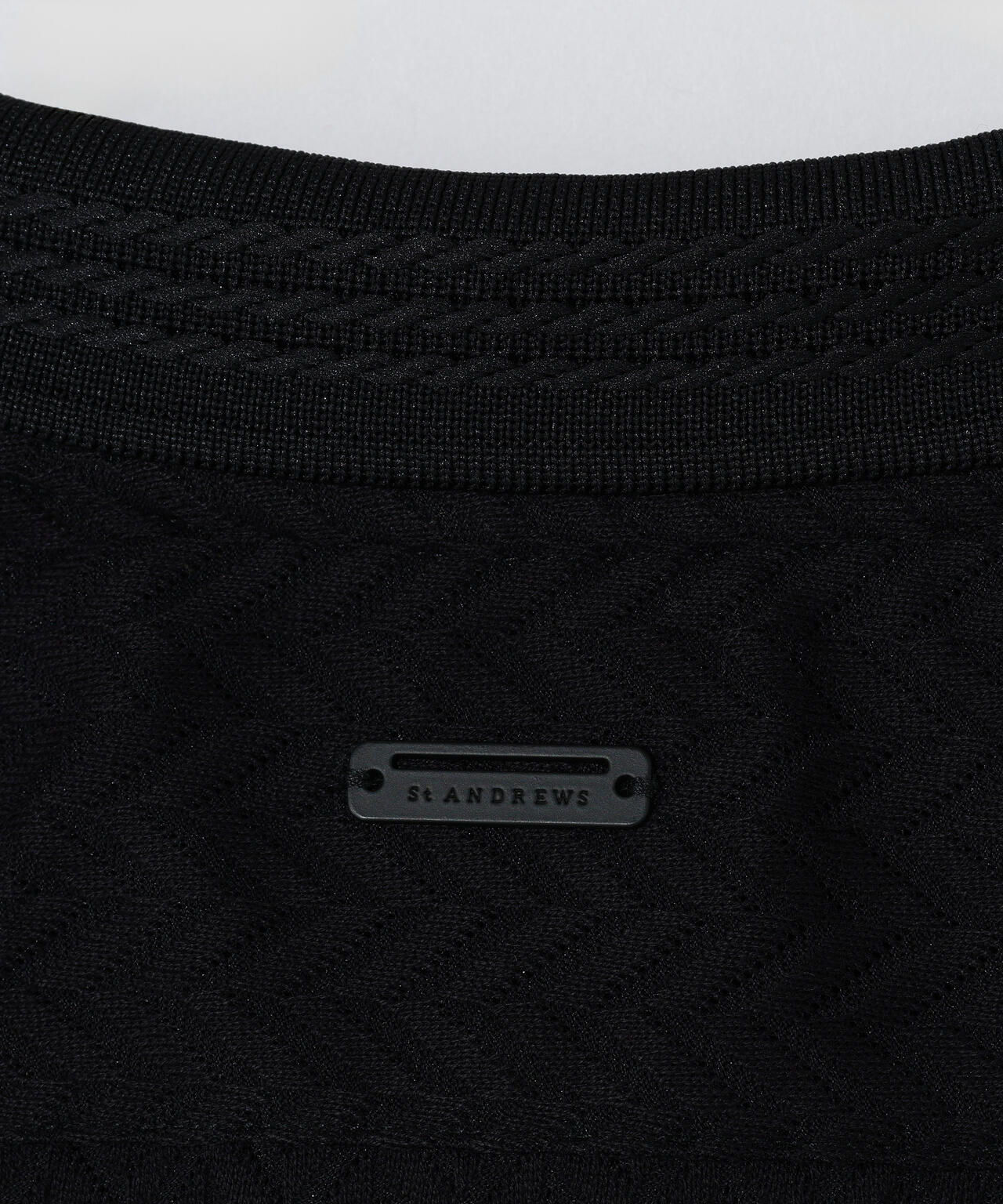 ヘリンボーンジャガード半袖ポロシャツ (MENS)