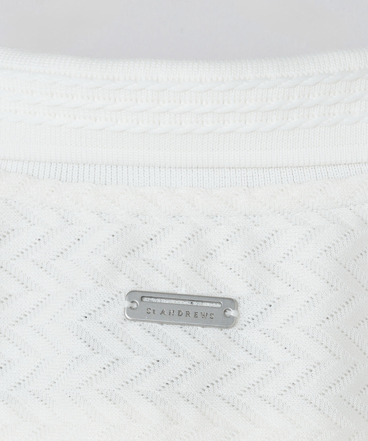 ヘリンボーンジャガード半袖ポロシャツ (MENS)