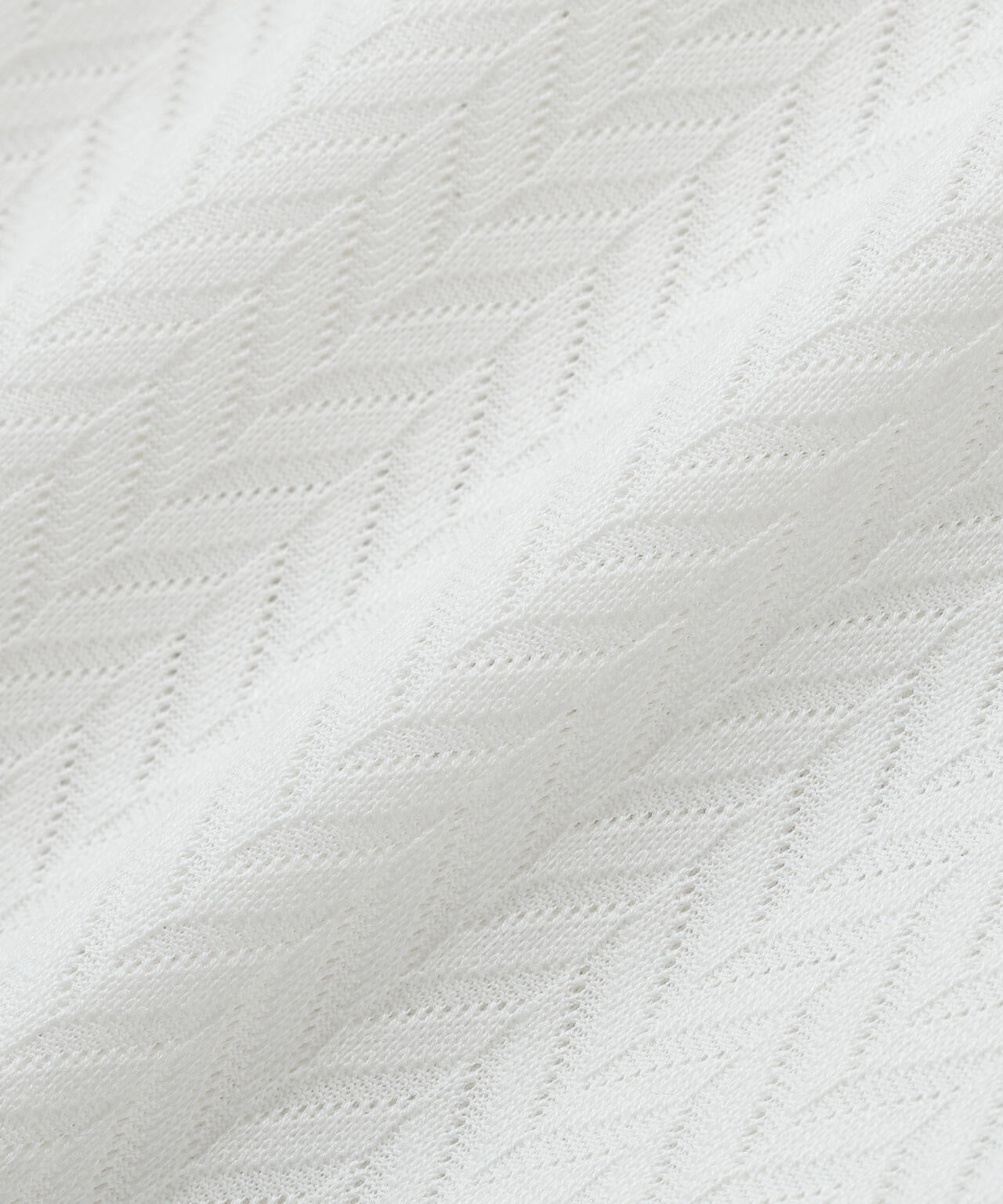 ヘリンボーンジャガード半袖ポロシャツ (MENS)