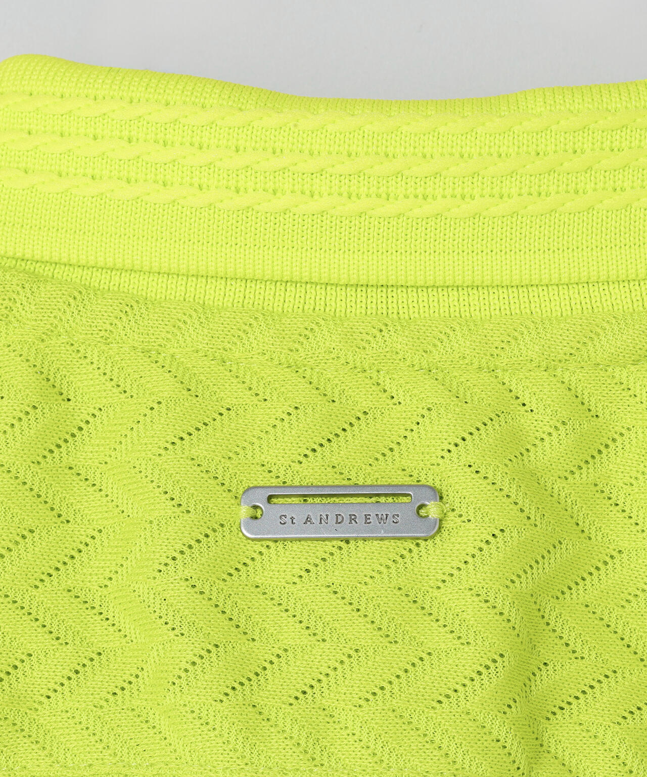 ヘリンボーンジャガード半袖ポロシャツ (MENS)