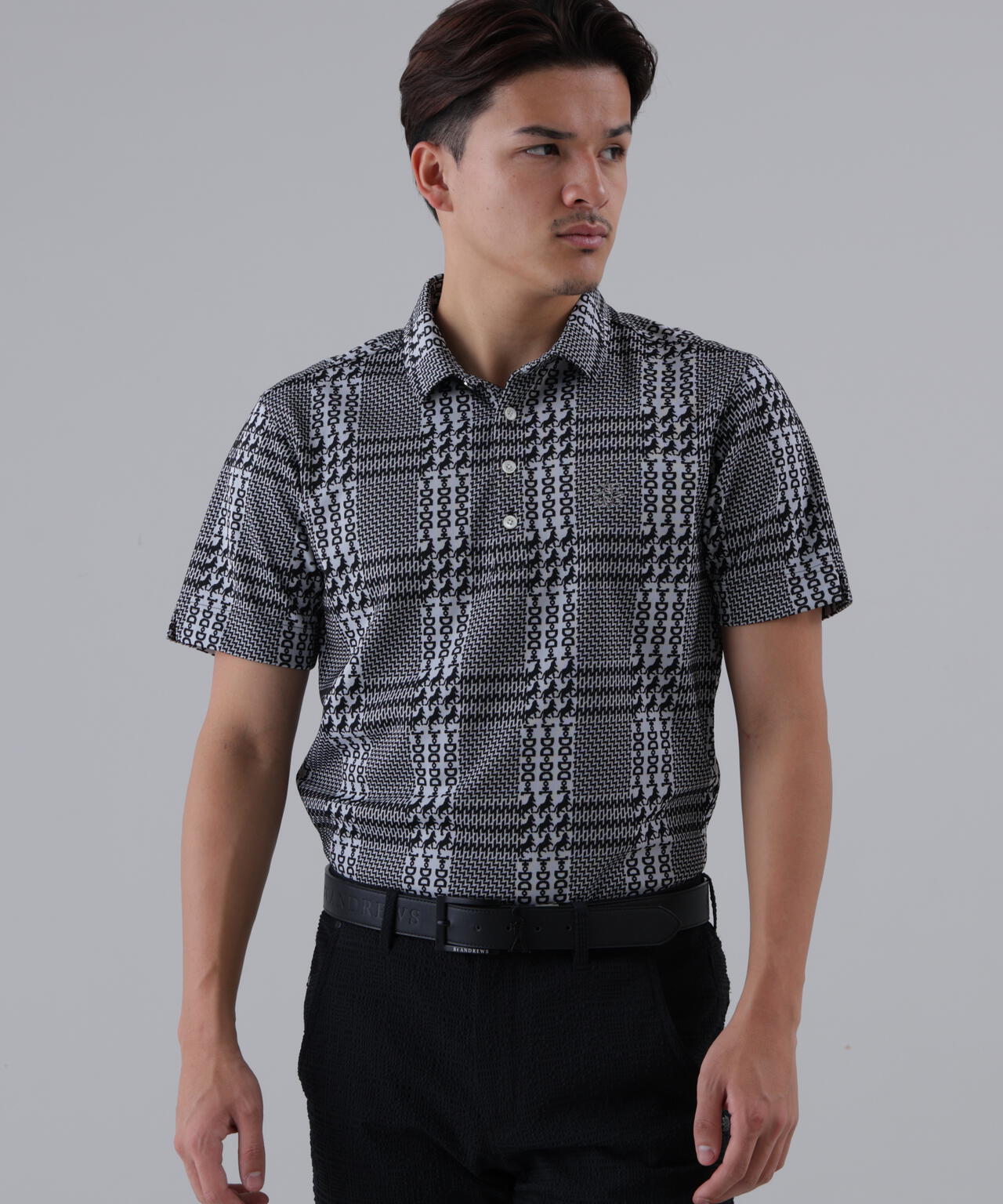 ホースビットチェックジャガード半袖シャツ (MENS)