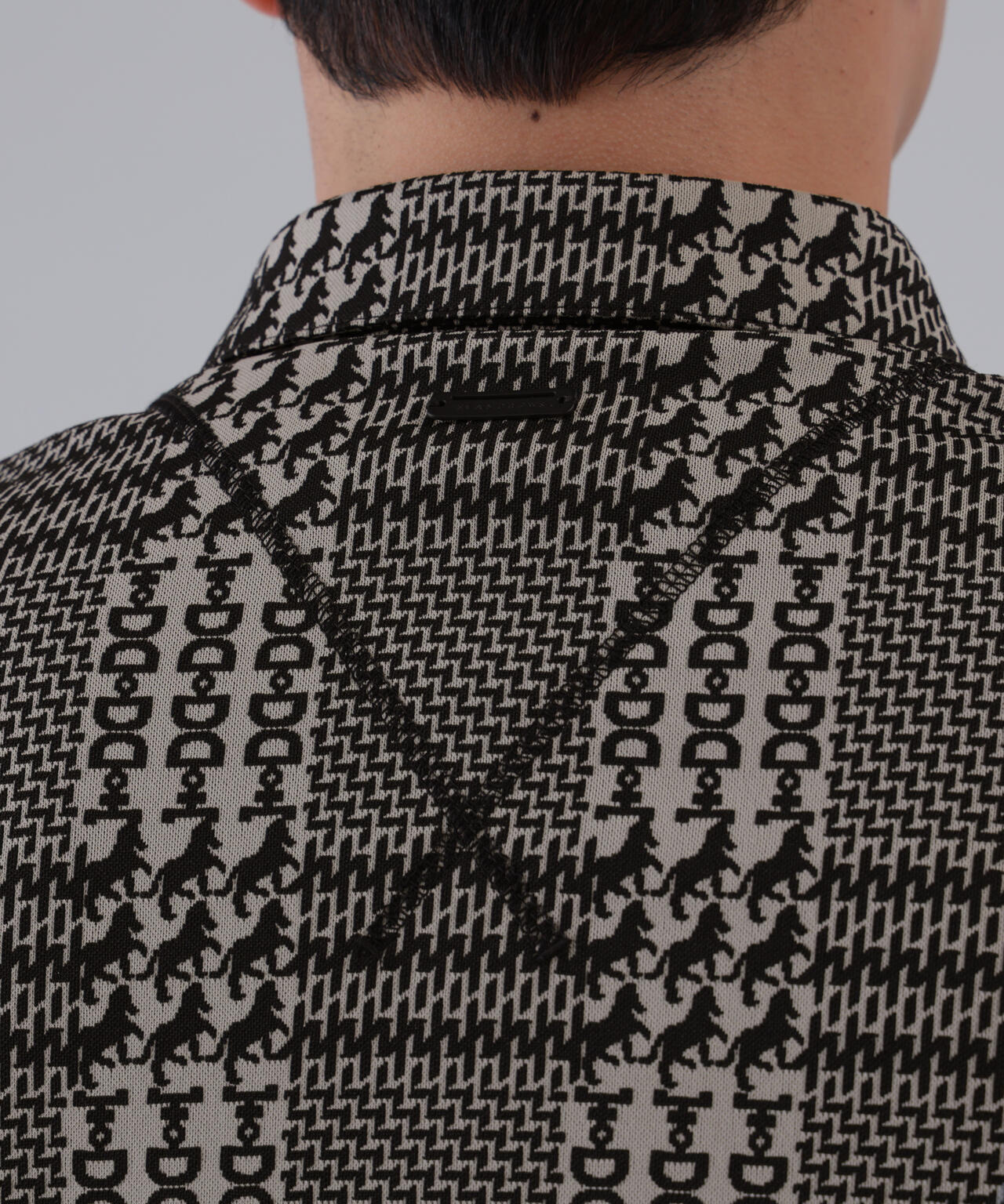 ホースビットチェックジャガード半袖シャツ (MENS)