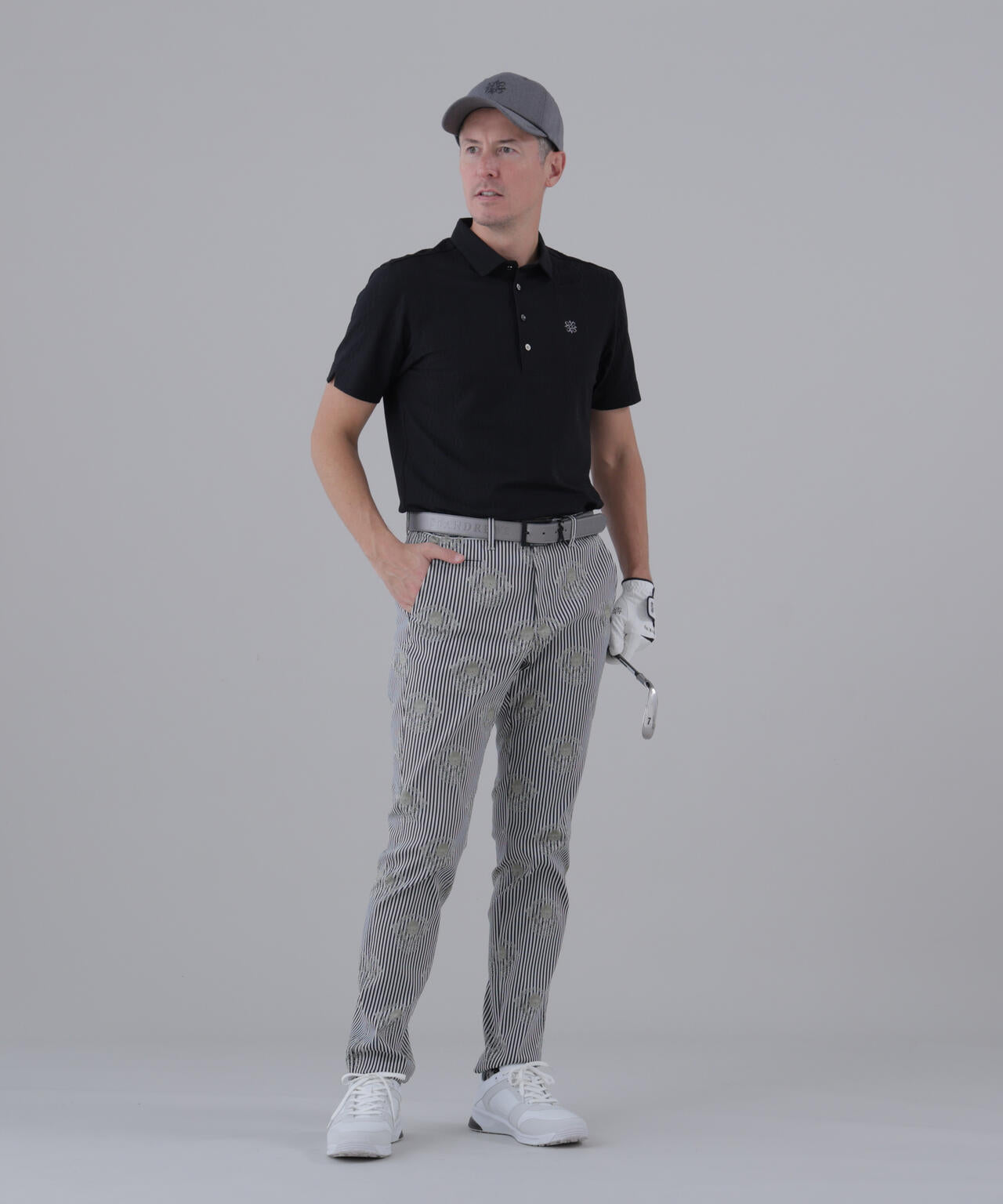 縄柄リンクス半袖シャツ (MENS)