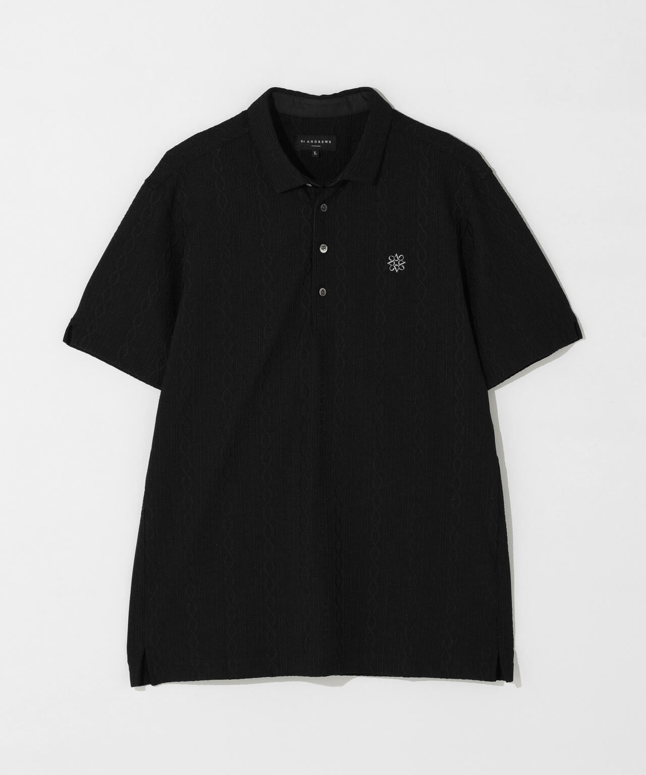 縄柄リンクス半袖シャツ (MENS)