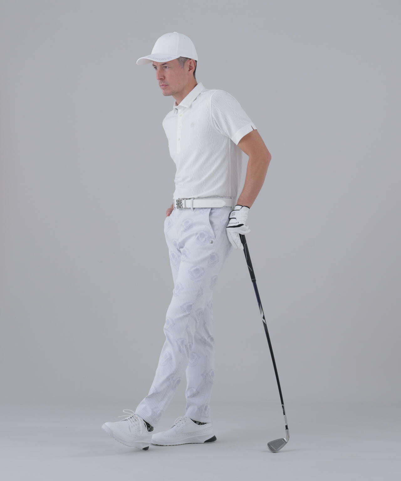 縄柄リンクス半袖シャツ (MENS)