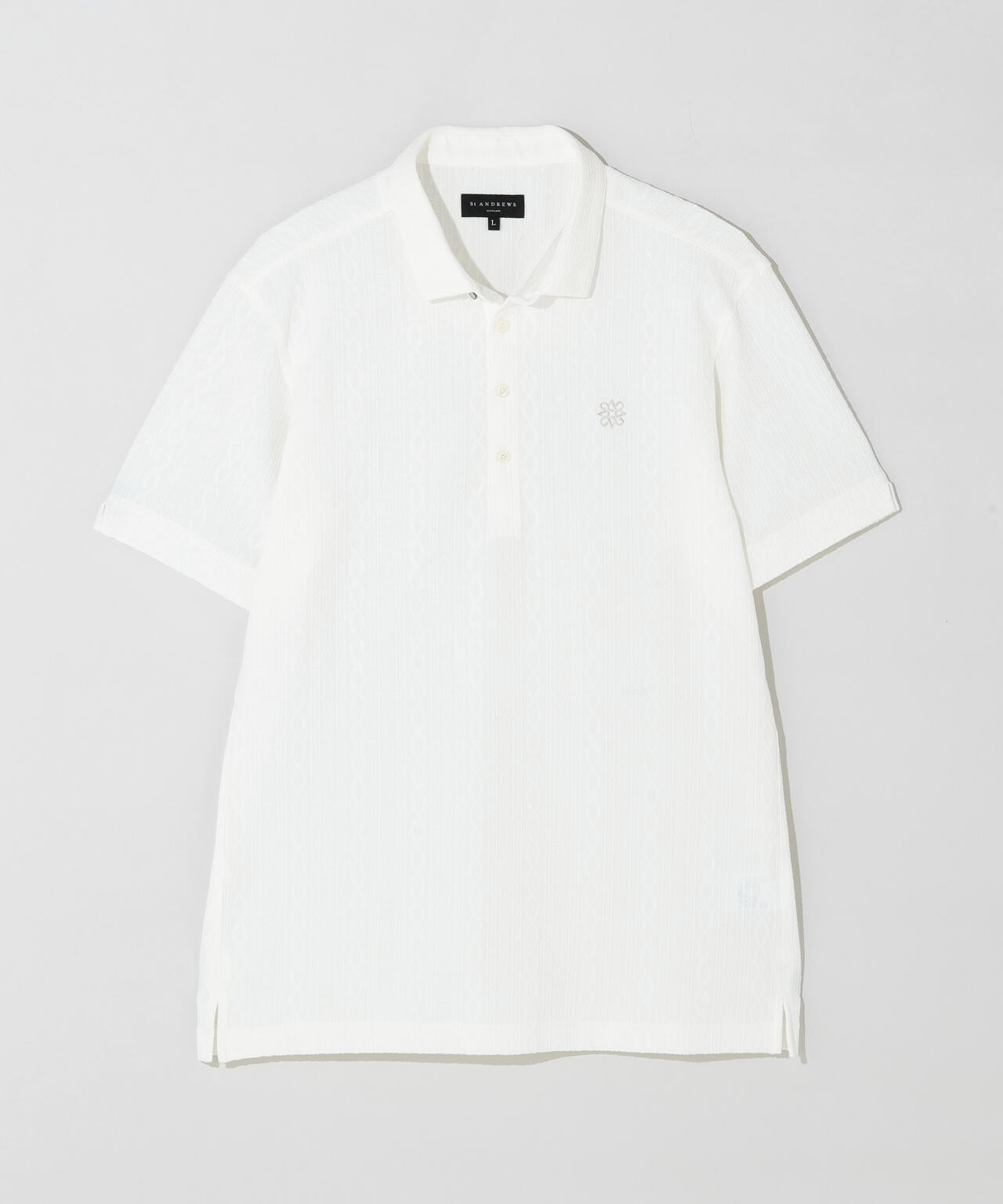 縄柄リンクス半袖シャツ (MENS)