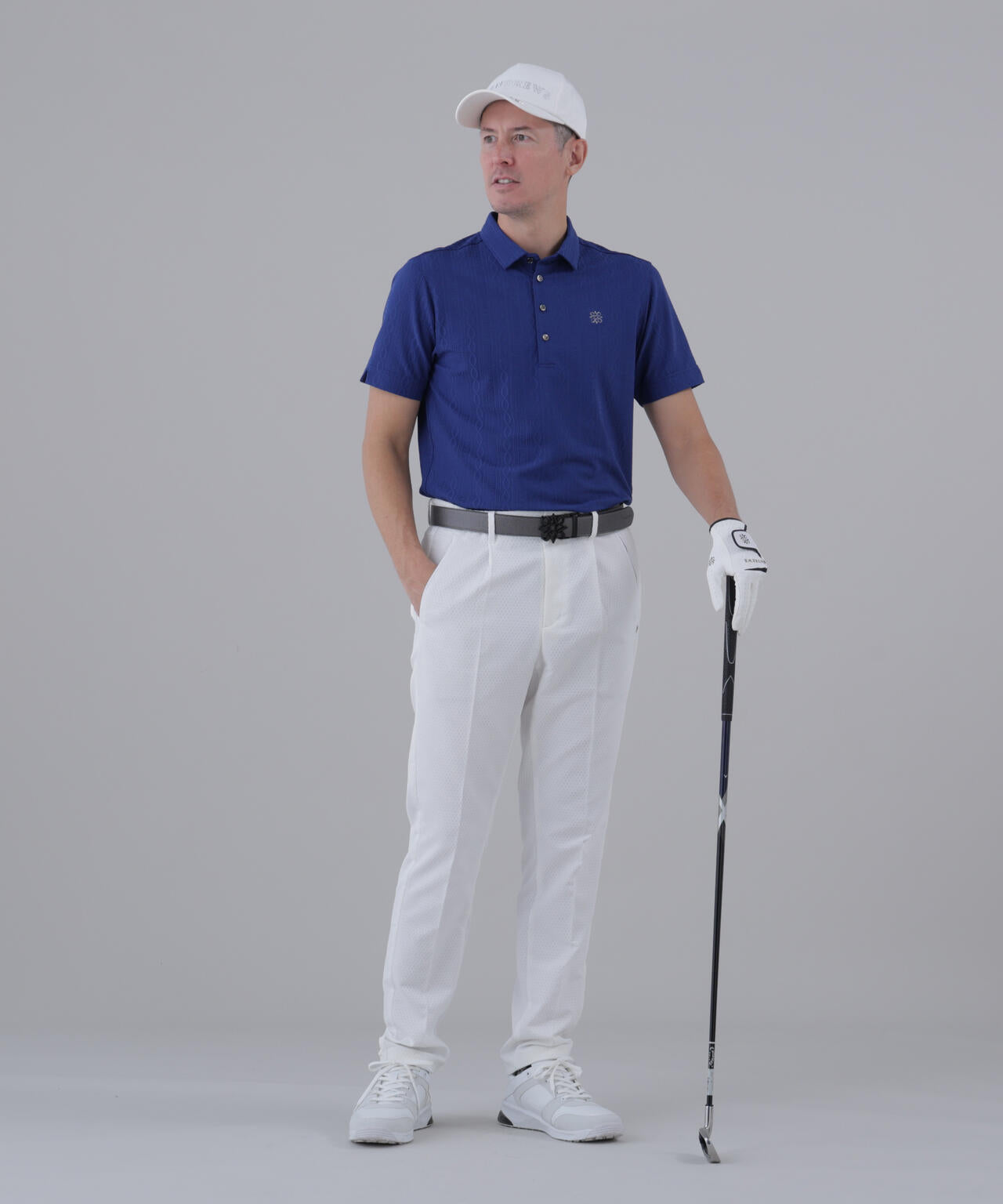 縄柄リンクス半袖シャツ (MENS)