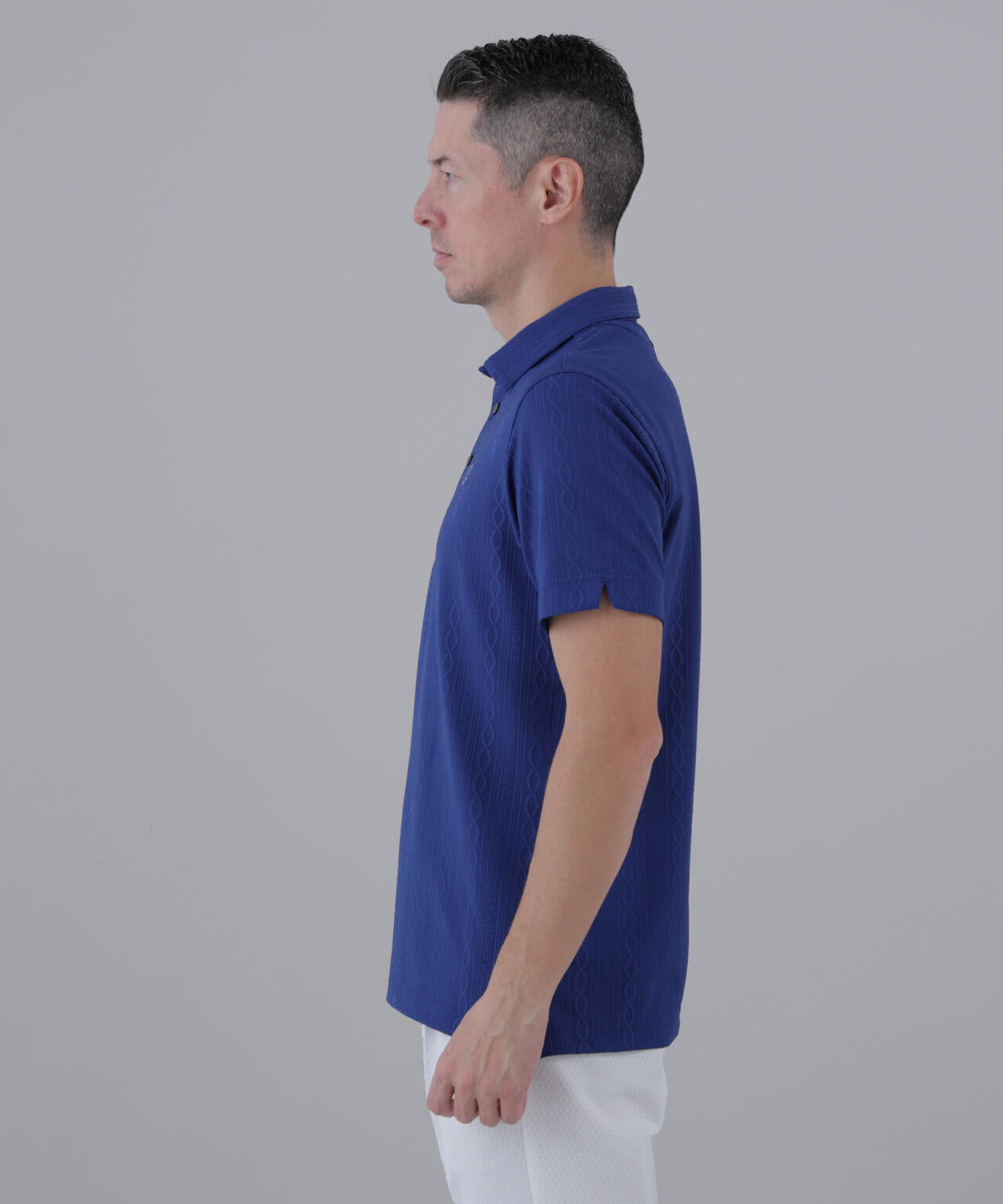 縄柄リンクス半袖シャツ (MENS)