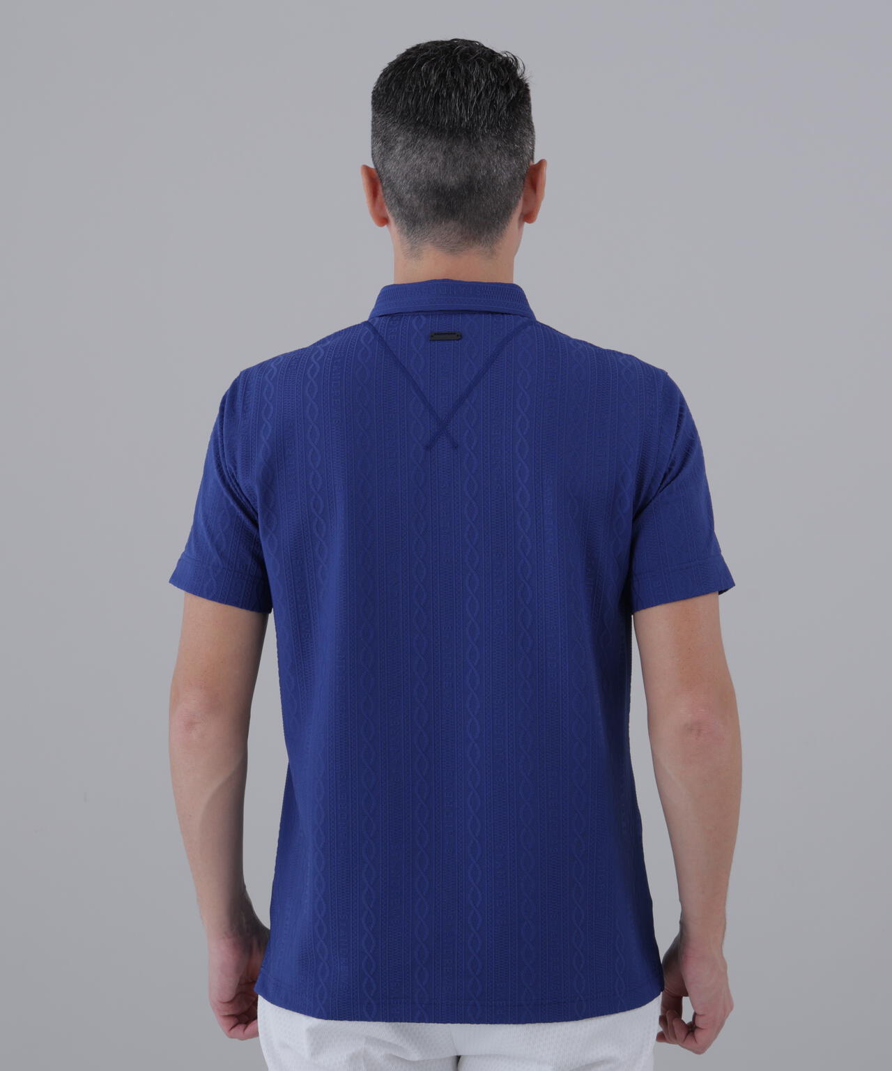 縄柄リンクス半袖シャツ (MENS)