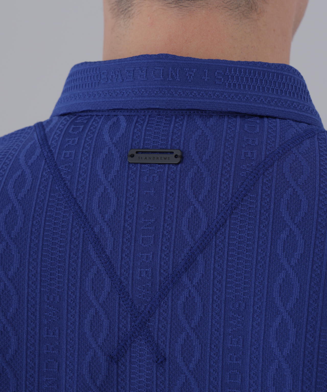 縄柄リンクス半袖シャツ (MENS)