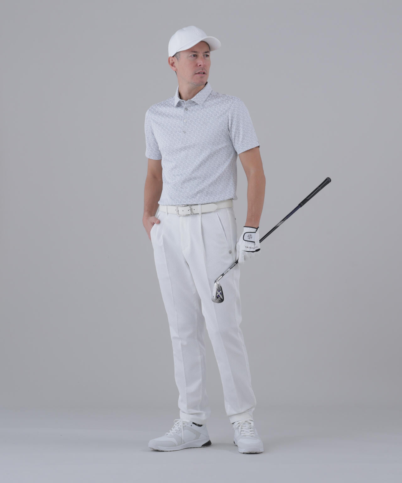 SAスクエアジャガード半袖シャツ