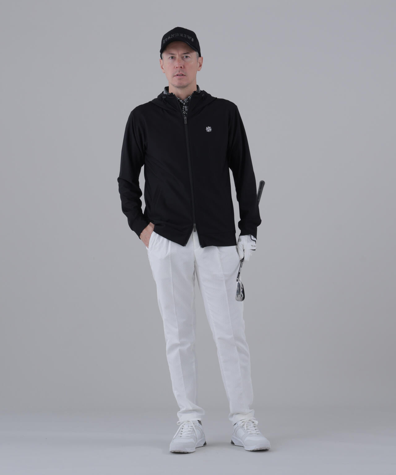 SAスクエアジャガード半袖シャツ (MENS)