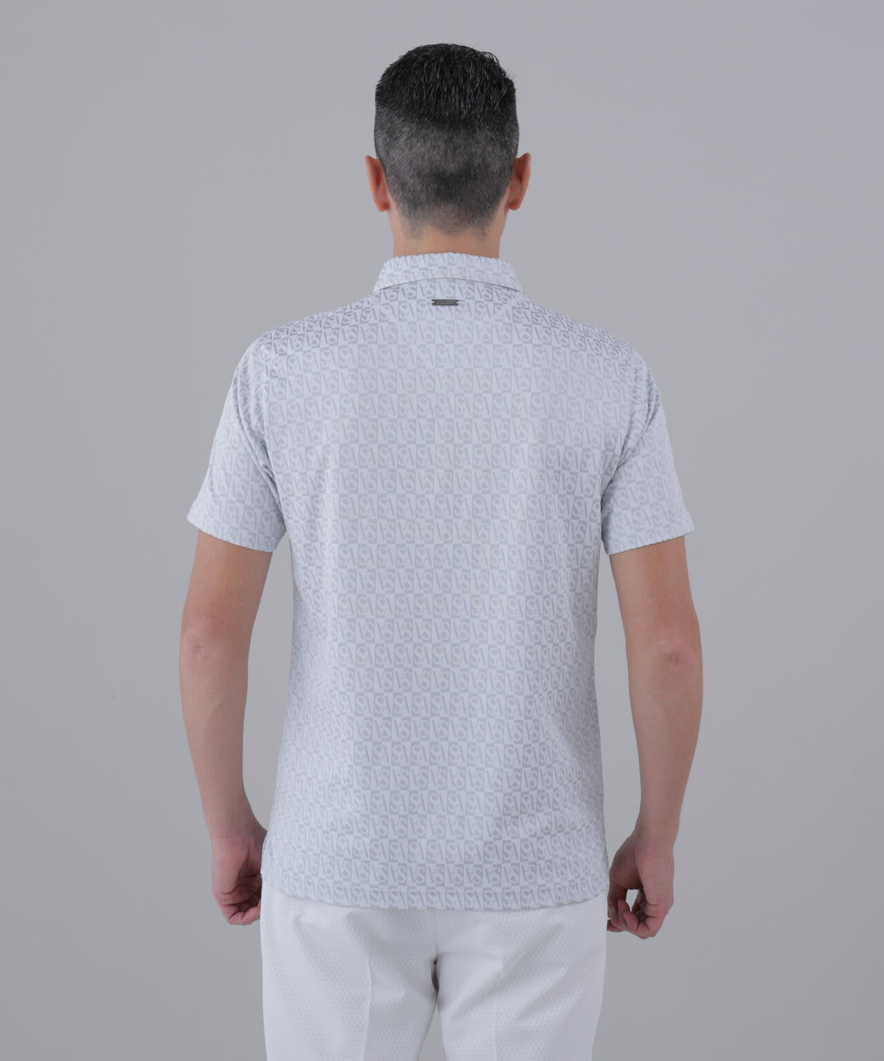 SAスクエアジャガード半袖シャツ