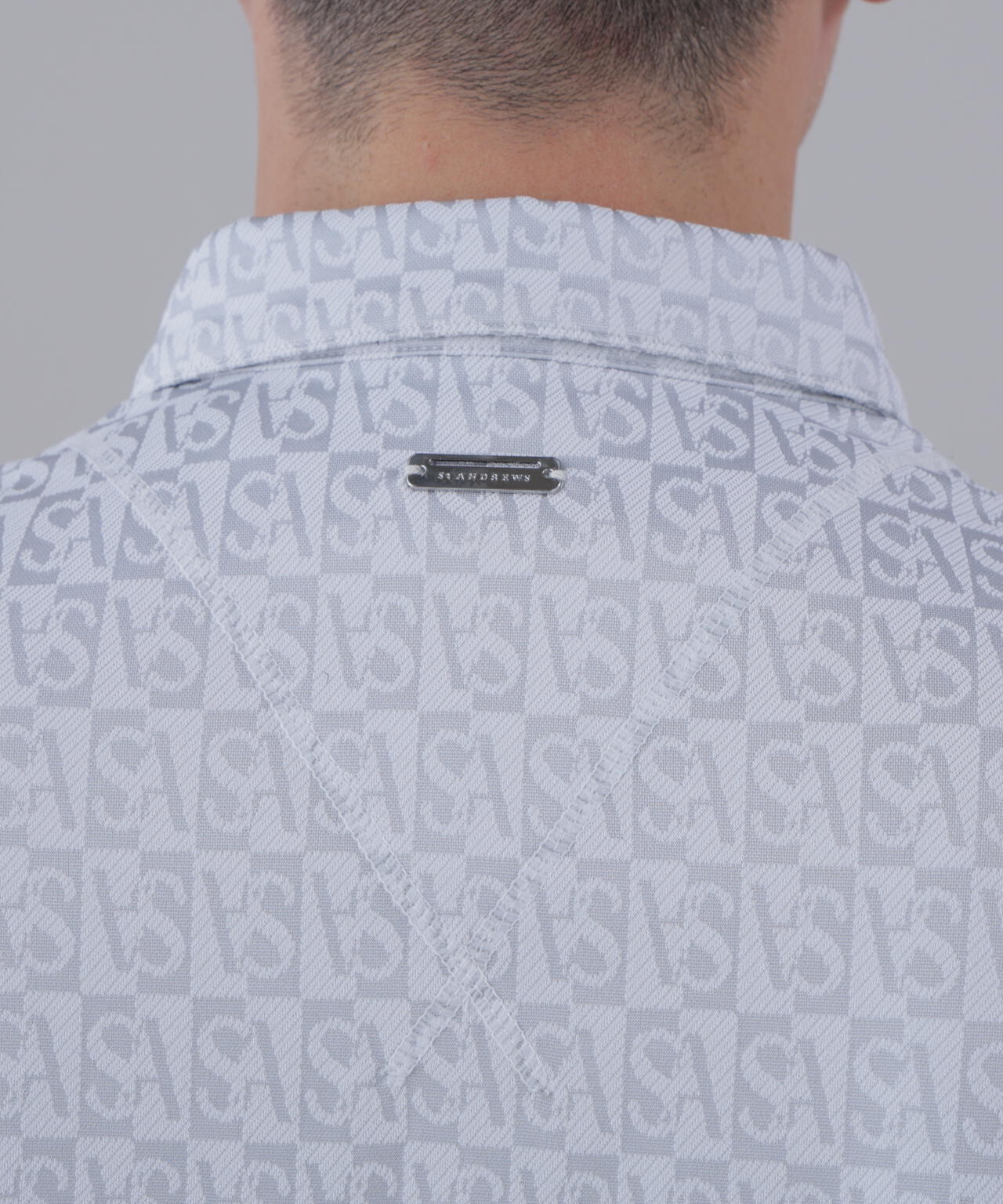 SAスクエアジャガード半袖シャツ