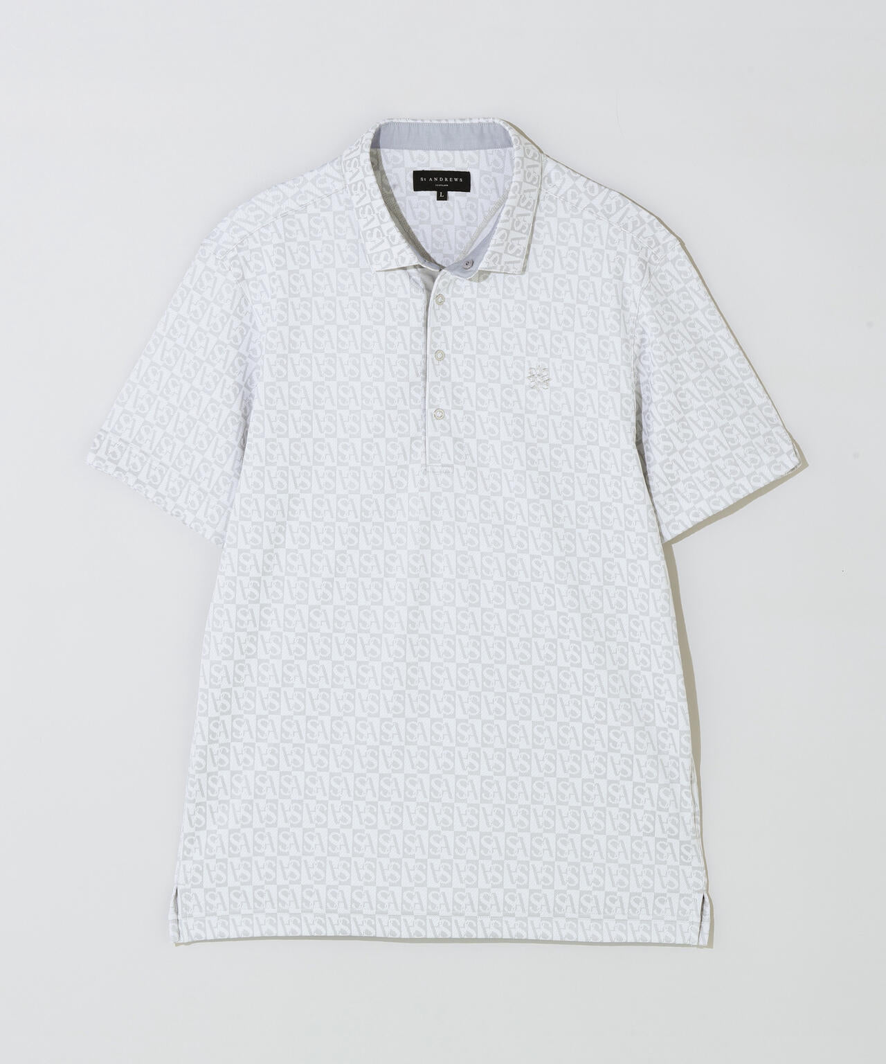 SAスクエアジャガード半袖シャツ (MENS)