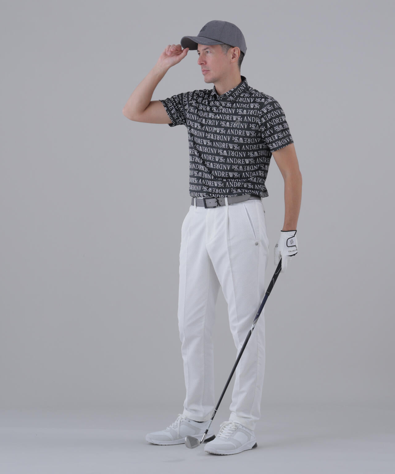 ダブルロゴジャガード半袖シャツ (MENS)