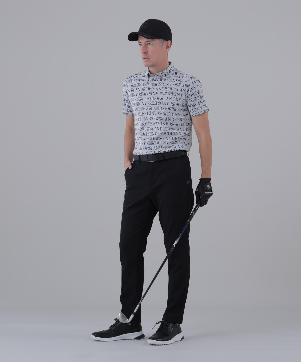 ダブルロゴジャガード半袖シャツ (MENS)