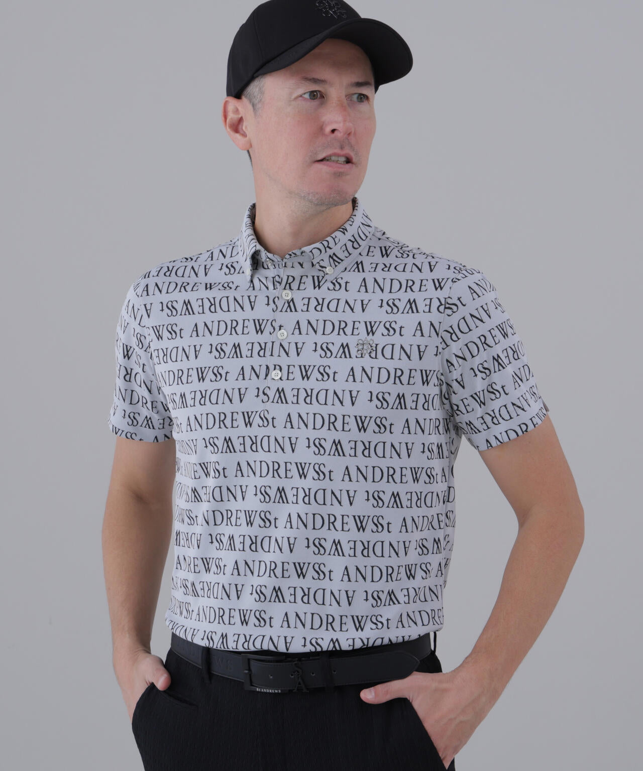 ダブルロゴジャガード半袖シャツ (MENS)