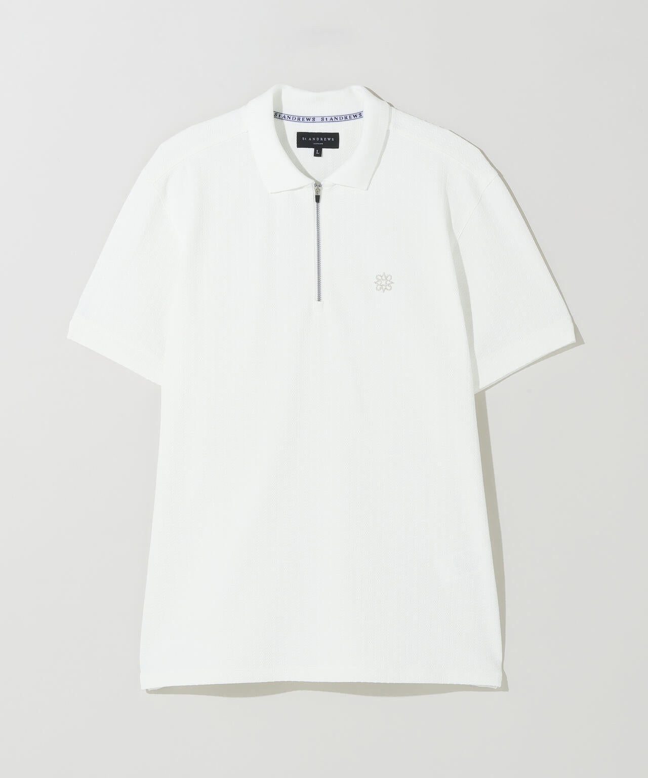 【UVカット】サッカージャガード半袖ポロシャツ (MENS)