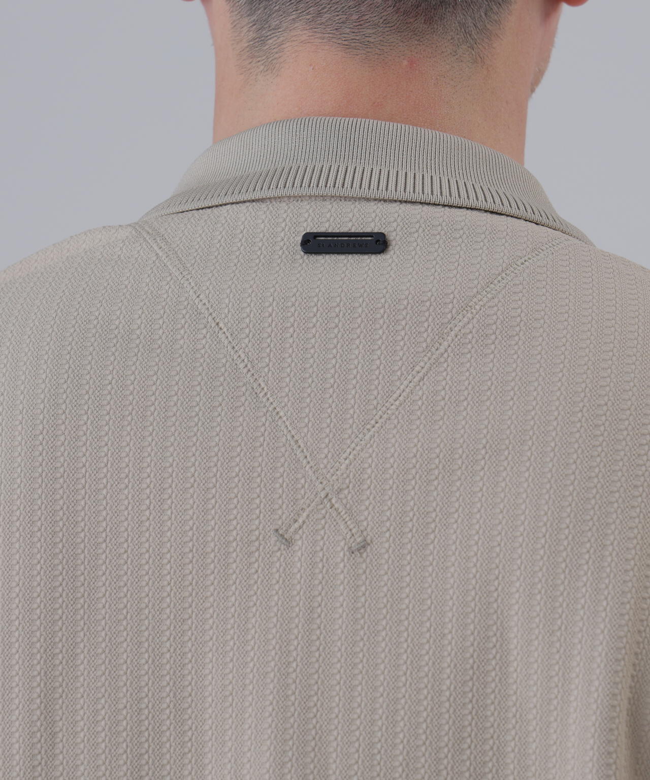 【UVカット】サッカージャガード半袖ポロシャツ (MENS)