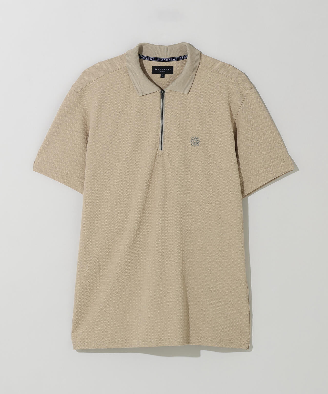 【UVカット】サッカージャガード半袖ポロシャツ (MENS)