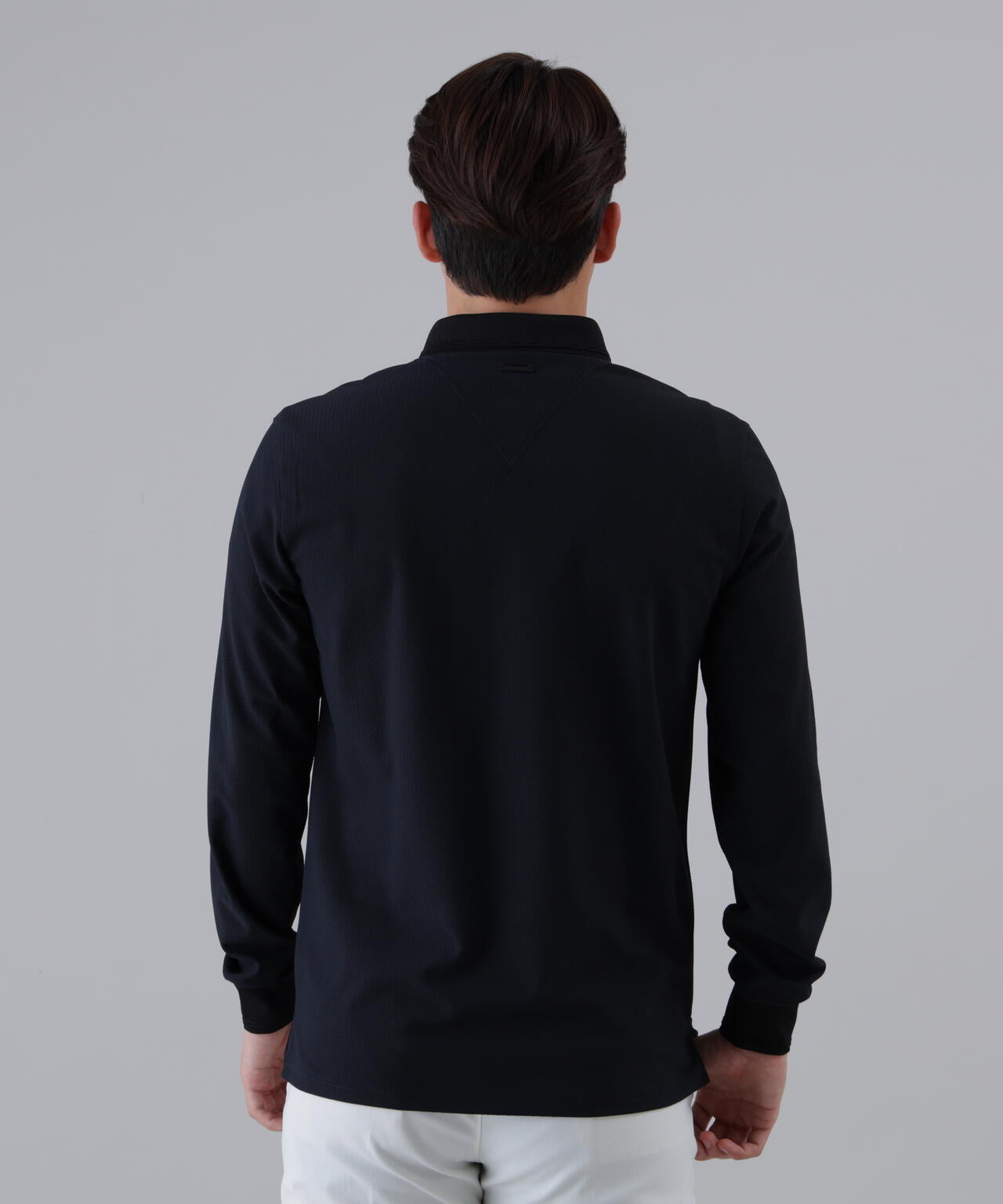 SPX裏使いジャガード長袖ポロ (MENS)